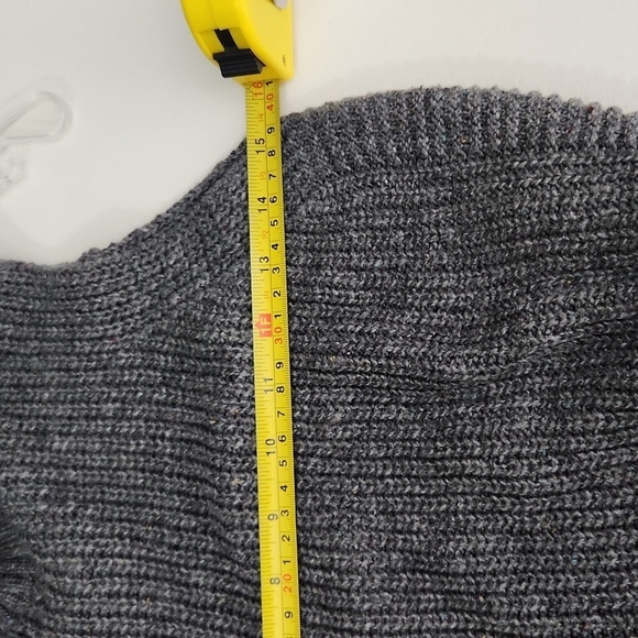 Merona womens top sweater high low tunic turtleneck Heather gray ish small - Picture 9 of 12